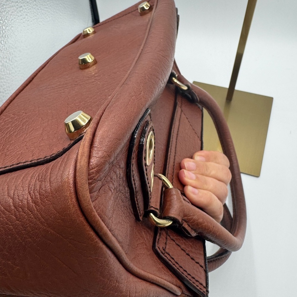 Dolce & Gabbana Vintage Leather Top Handle Satchel Brown Italy - Picture 14 of 16
